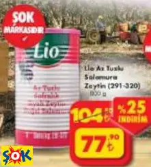 LİO AZ TUZLU SALAMURA ZEYTİN (291-320) 800 G